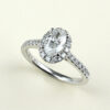 oval diamond halo engagement ring