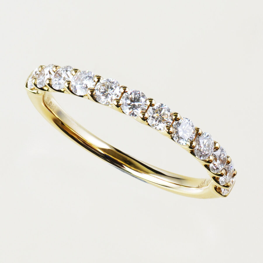yellow gold and diamond wedding/eternity ring