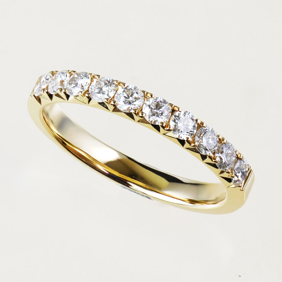yellow gold and diamond wedding/eternity ring