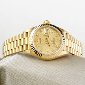 Ladies 18ct yellow gold Rolex Oyster Perpetual Datejust