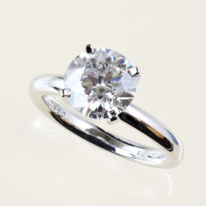 round brilliant cut diamond engagement ring 2.20ct