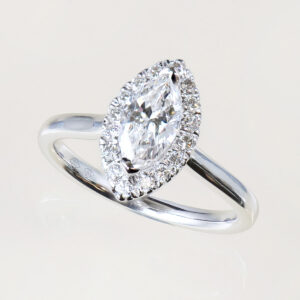 Marquise shape diamond engagement ring