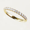 yellow gold and diamond band ring