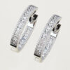 white gold and round cut diamond stud earrings