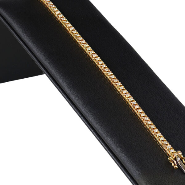 Pre-loved yellow gold and diamond tennis bracelet