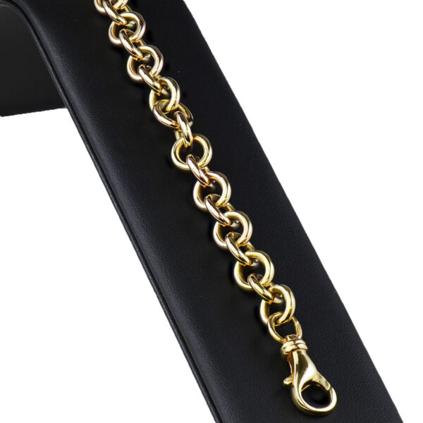 Hand crafted 9ct yellow gold oval link bracelet