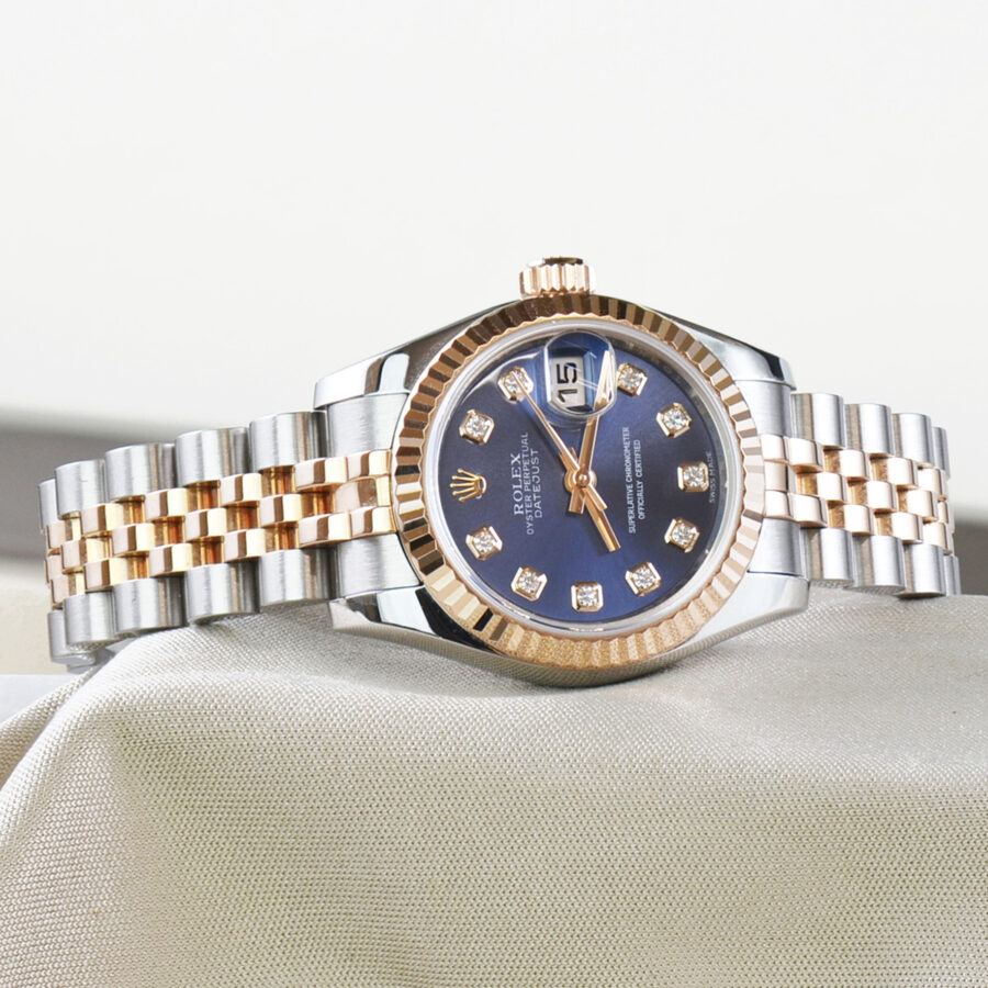 Ladies Rolex Oyster Perpetual Datejust in stainless steel and Everose gold