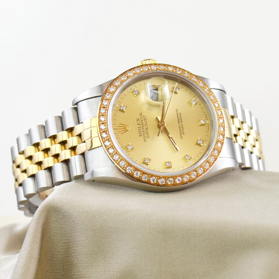 stainless steel and 18ct yellow gold Rolex Oyster Perpetual Datejust