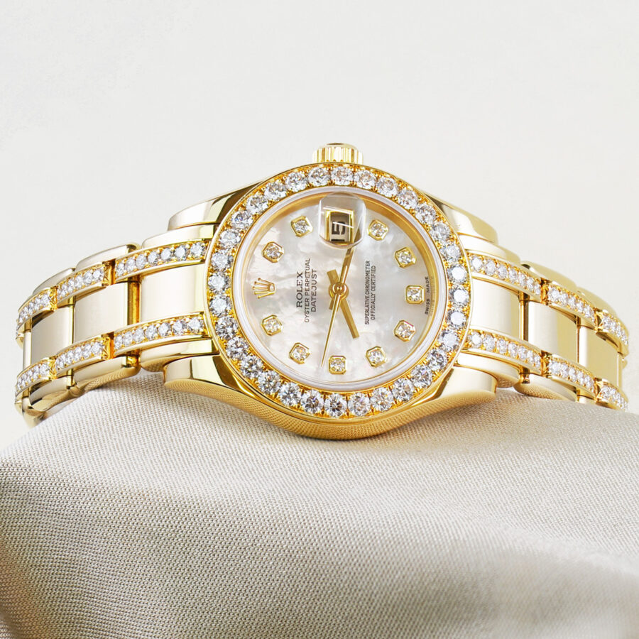 Ladies yellow gold Rolex Oyster Perpetual Pearlmaster 80298