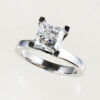 Lab grown princess cut diamond solitaire ring 2.51ct
