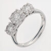 White Gold Diamond 3 Stone Cluster Ring 0.74cts Rebecca's Jewellery Southport