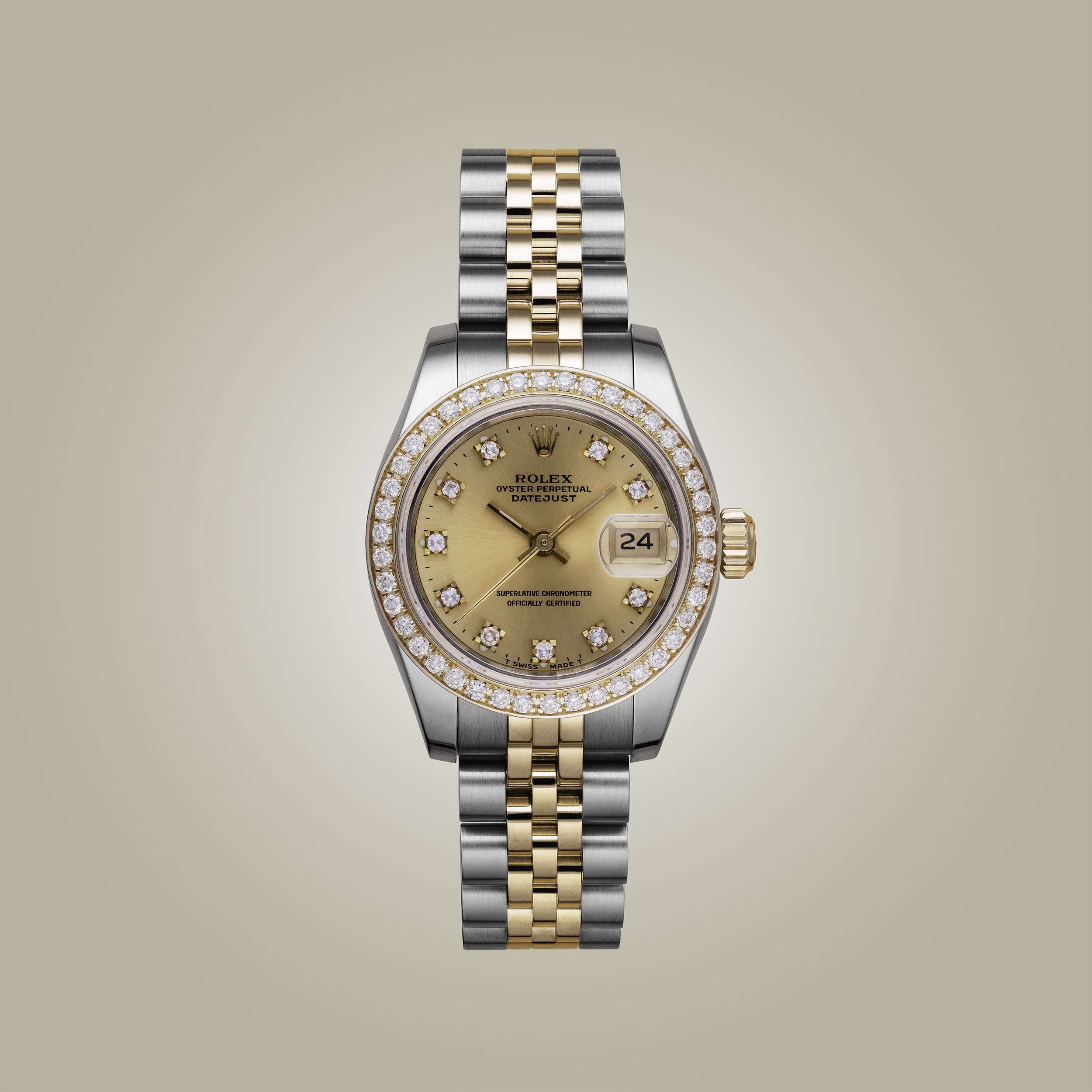 Ladies Bimetal Rolex Oyster Perpetual Datejust Ref – 69173 #2892