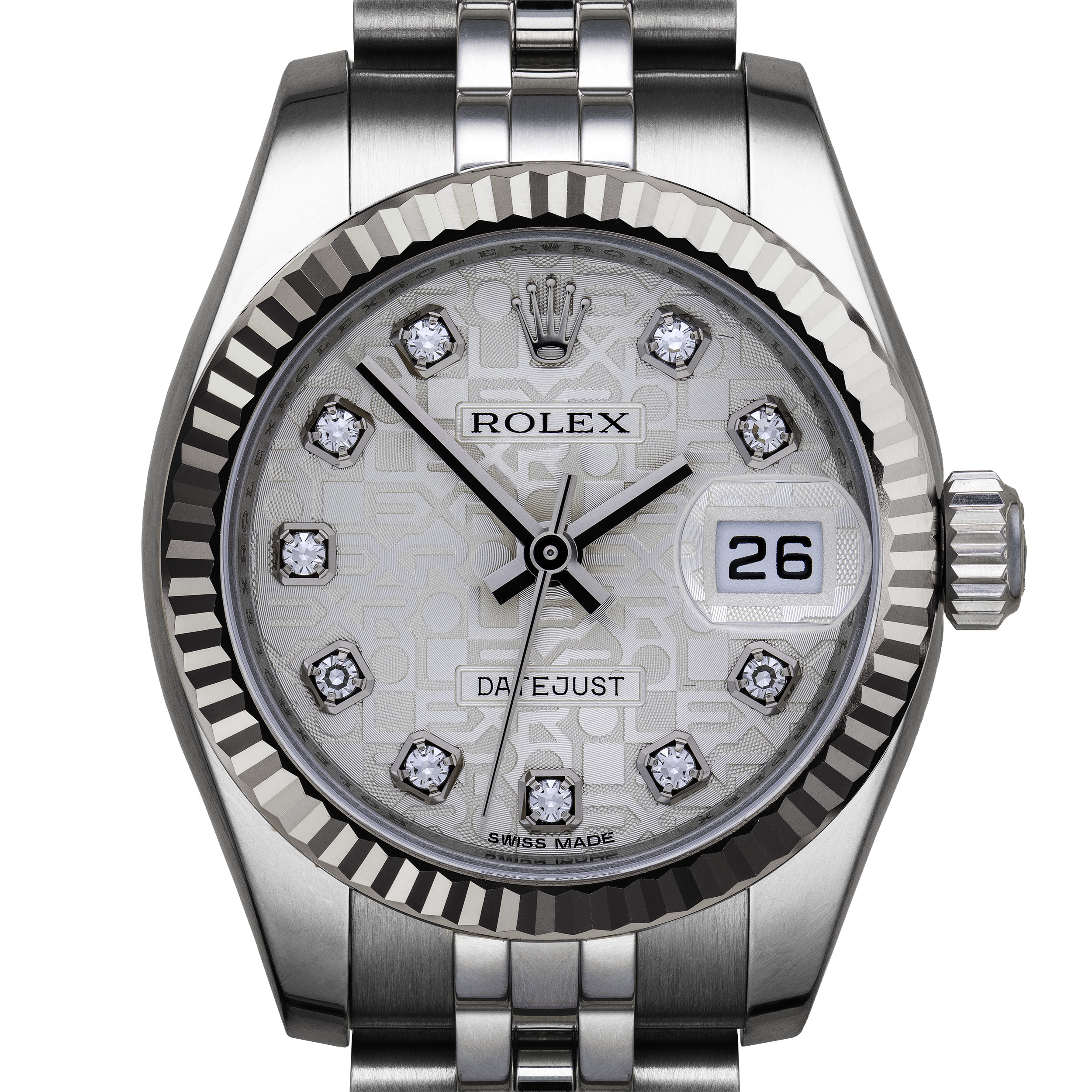 26mm Stainless Steel Rolex Datejust Crop (#3346) 2 Rebecca's Jewellers Southport