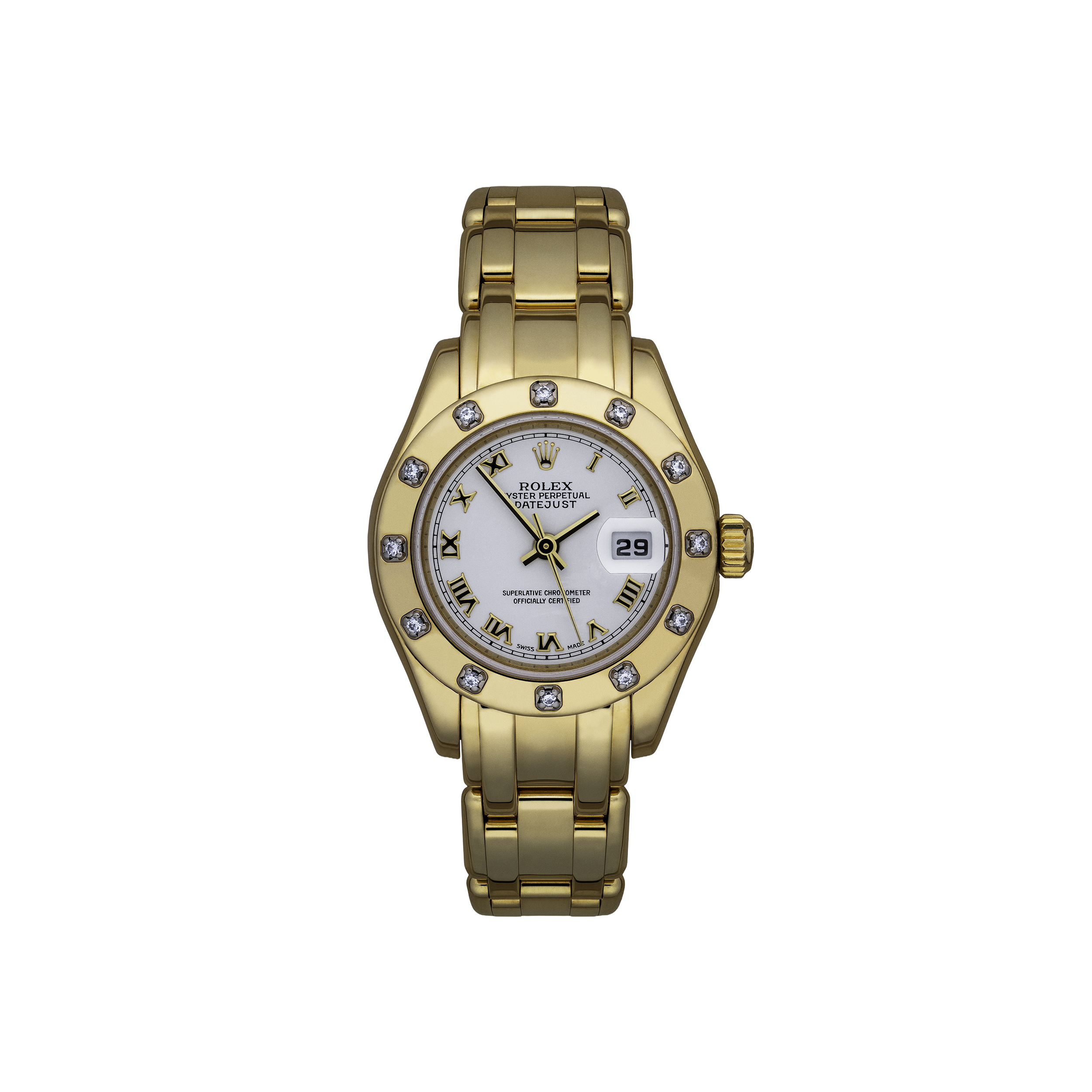 29mm Yellow Gold Rolex Pearlmaster (#3365) Rebecca's Jewellers Southport