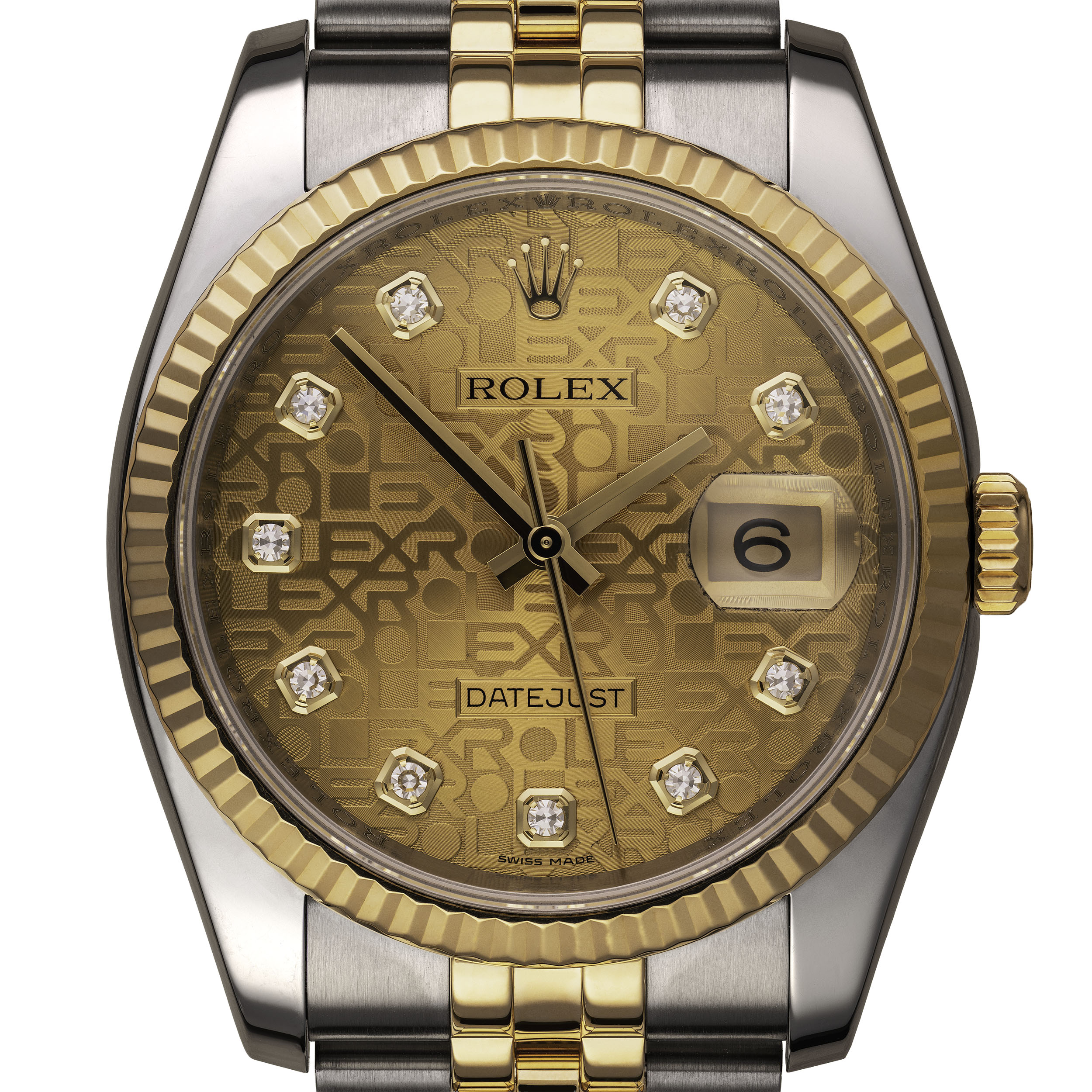 36mm Bi-Metal Yellow Gold Rolex Datejust (#3283) Crop Rebecca's Jewellers Southport