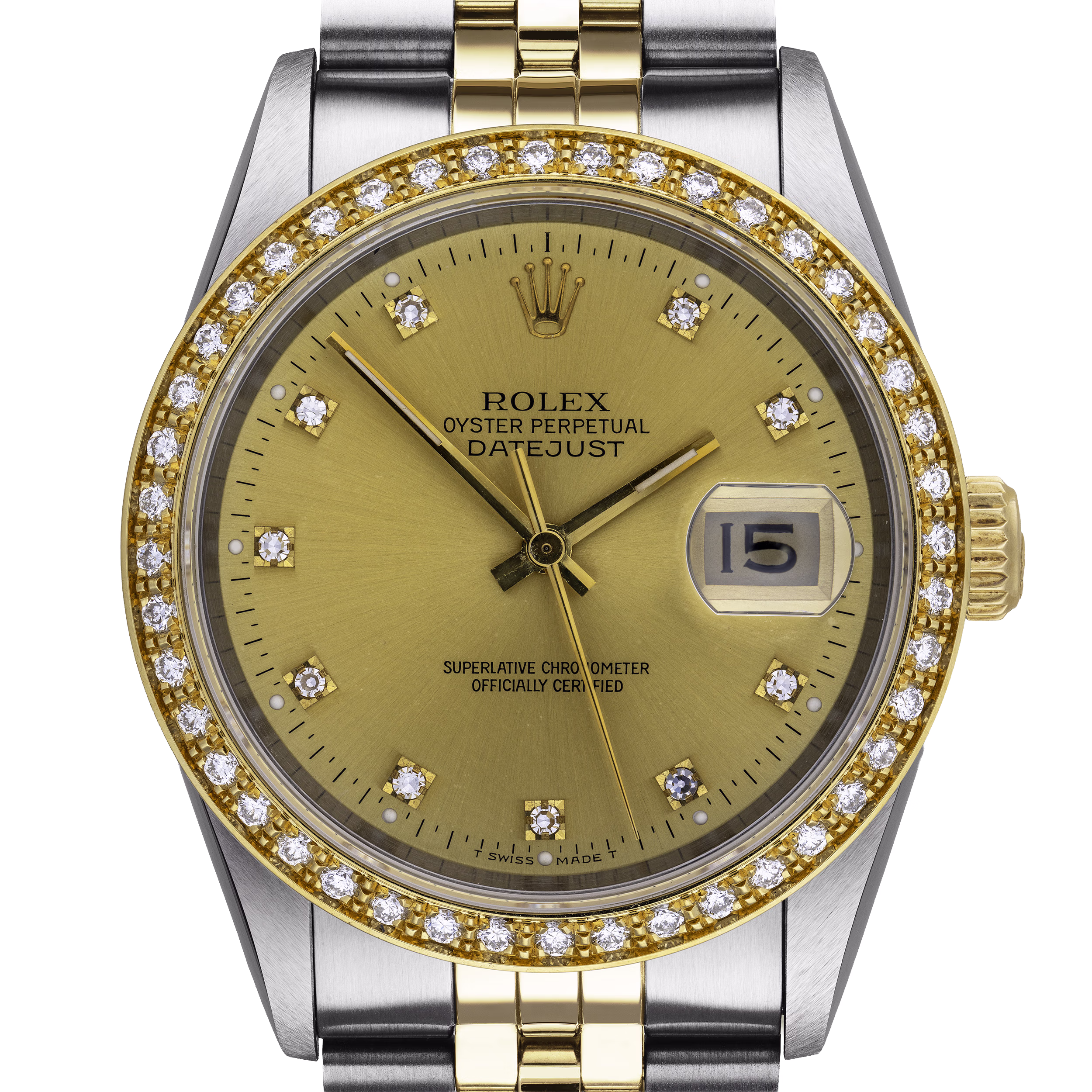 36mm Bi-Metal Yellow Gold Rolex Datejust Crop (#3273) Rebecca's Jewellers Southport