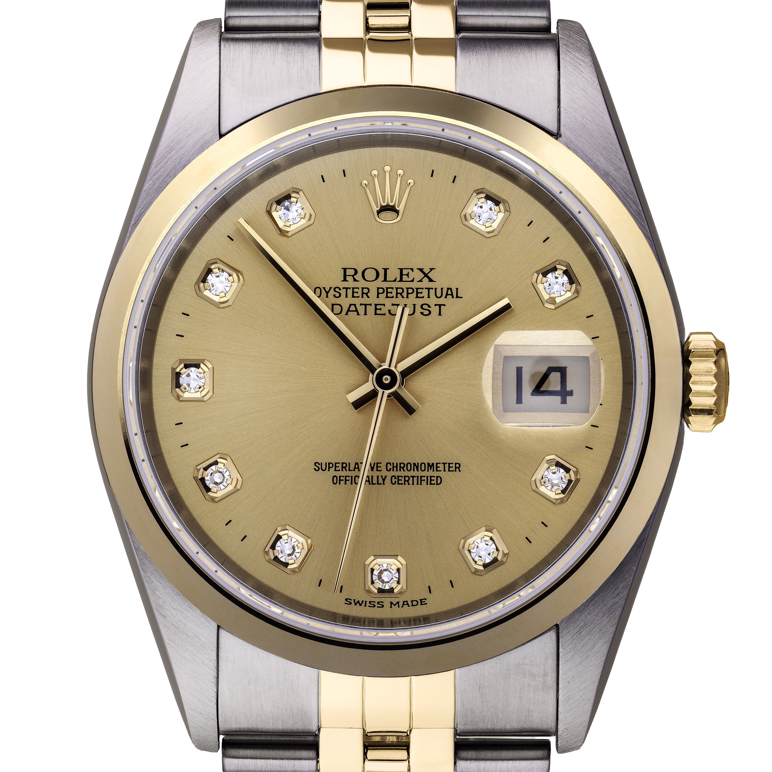 36mm Bi-Metal Yellow Gold Rolex Datejust Crop (#3274) Rebecca's Jewellers Southport