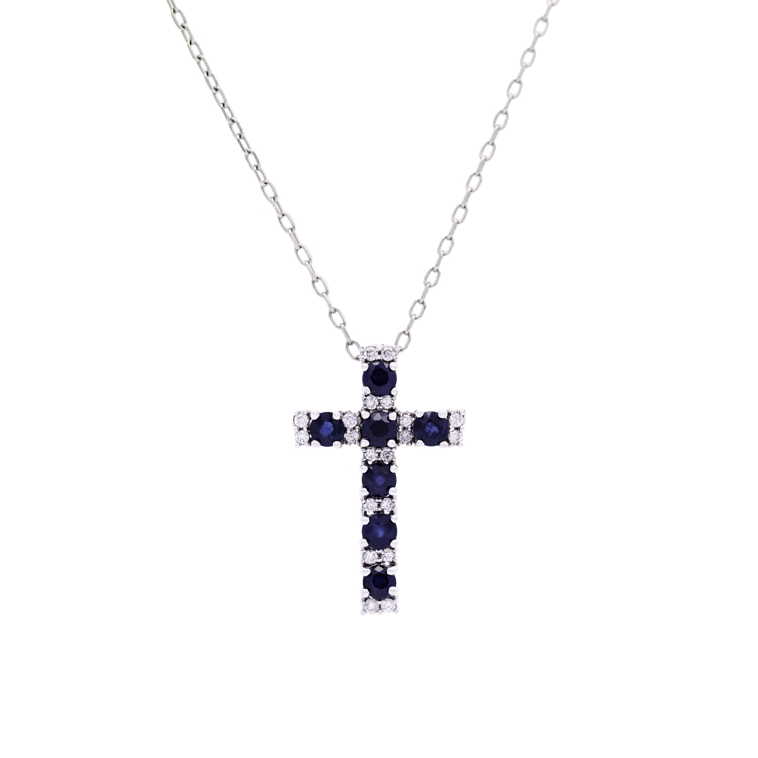 Diamond Cross pendant 0.80 cts 10KWG - Rebecca's Jewellers Southport