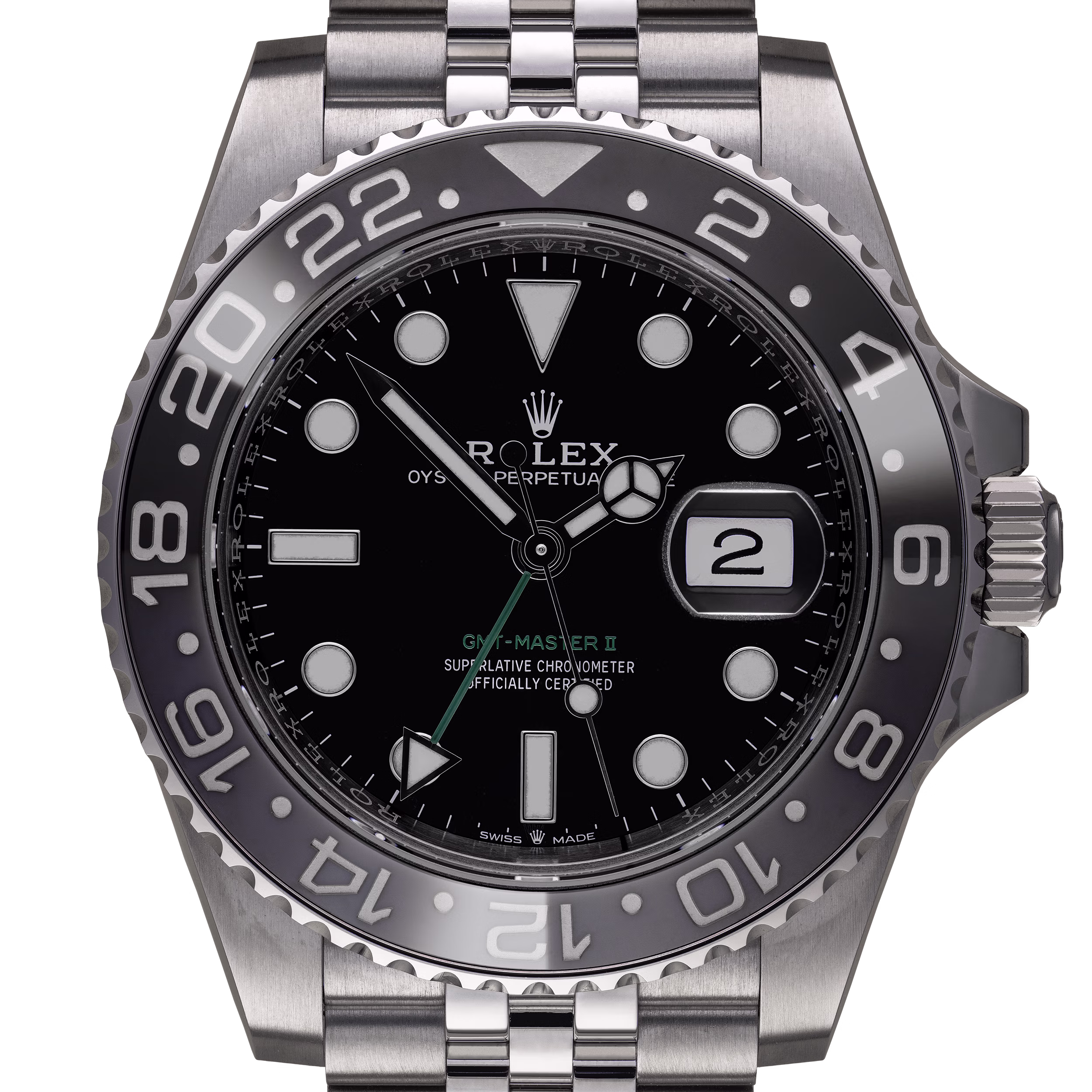 Stainless Steel Rolex GMT-Master II Bruce Wayne (#3241) Rebecca's Jewellers Southport Crop 2500